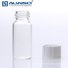 China manufacturer clear medical storage 10ml glass bottle with black or white cap